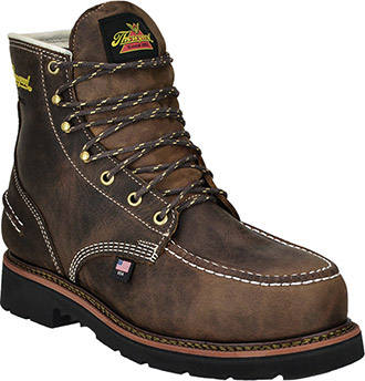 Men's Thorogood 6" Steel Toe WP Moc Toe Work Boot (U.S.A.) 804-3696-GWP505:  MidwestBoots.com