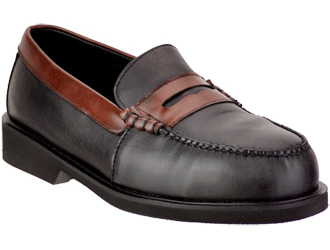 Men's STS Two-Tone Executive Steel Toe Slip-On Penny Loafer Z-STS100  (RP6751): MidwestBoots.com