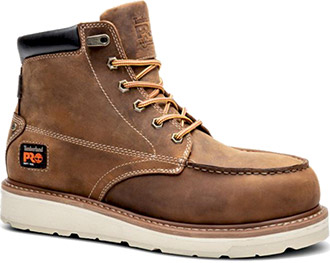 Men's Timberland Pro 6" Waterproof Moc Toe Wedge Sole Work Boots TMA2AXR:  MidwestBoots.com